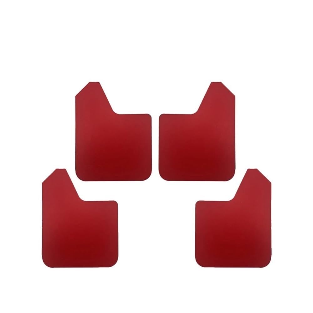 Auto-Schmutzfänger Für Auto Van Pickup Universal Schmutzfänger Rally Sport Armor Schmutzfänger Schwarz & Rot PVC Kotflügelverbreiterungen Spritzschutz(09) von ENSAJRD