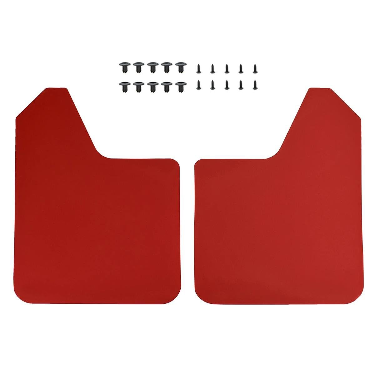 Auto-Schmutzfänger Schmutzfänger Schmutzfänger Spritzschutz Kotflügel Für Mitsubishi Lancer Outlander Sport EVO X Ix WRC Mirage L200 Triton Pajero Montero Spritzschutz(2pcs-Set Red) von ENSAJRD
