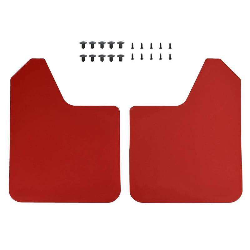 Auto-Schmutzfänger Schmutzfänger Schmutzfänger Spritzschutz Kotflügel Für Mitsubishi Lancer Outlander Sport EVO X Ix WRC Mirage L200 Triton Pajero Montero Spritzschutz(2pcs-Set Red) von ENSAJRD