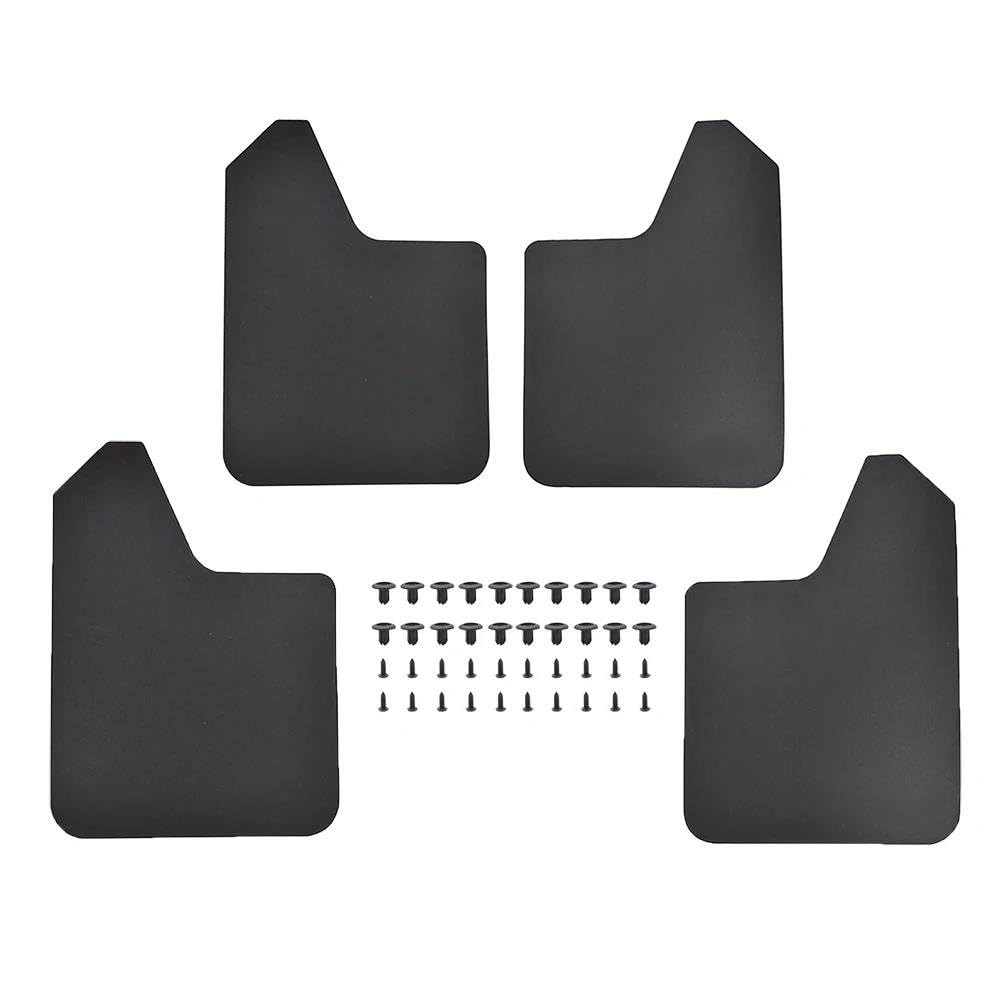 Auto-Schmutzfänger Schmutzfänger Schmutzfänger Spritzschutz Kotflügel Für Mitsubishi Lancer Outlander Sport EVO X Ix WRC Mirage L200 Triton Pajero Montero Spritzschutz(4pcs-Set Black) von ENSAJRD