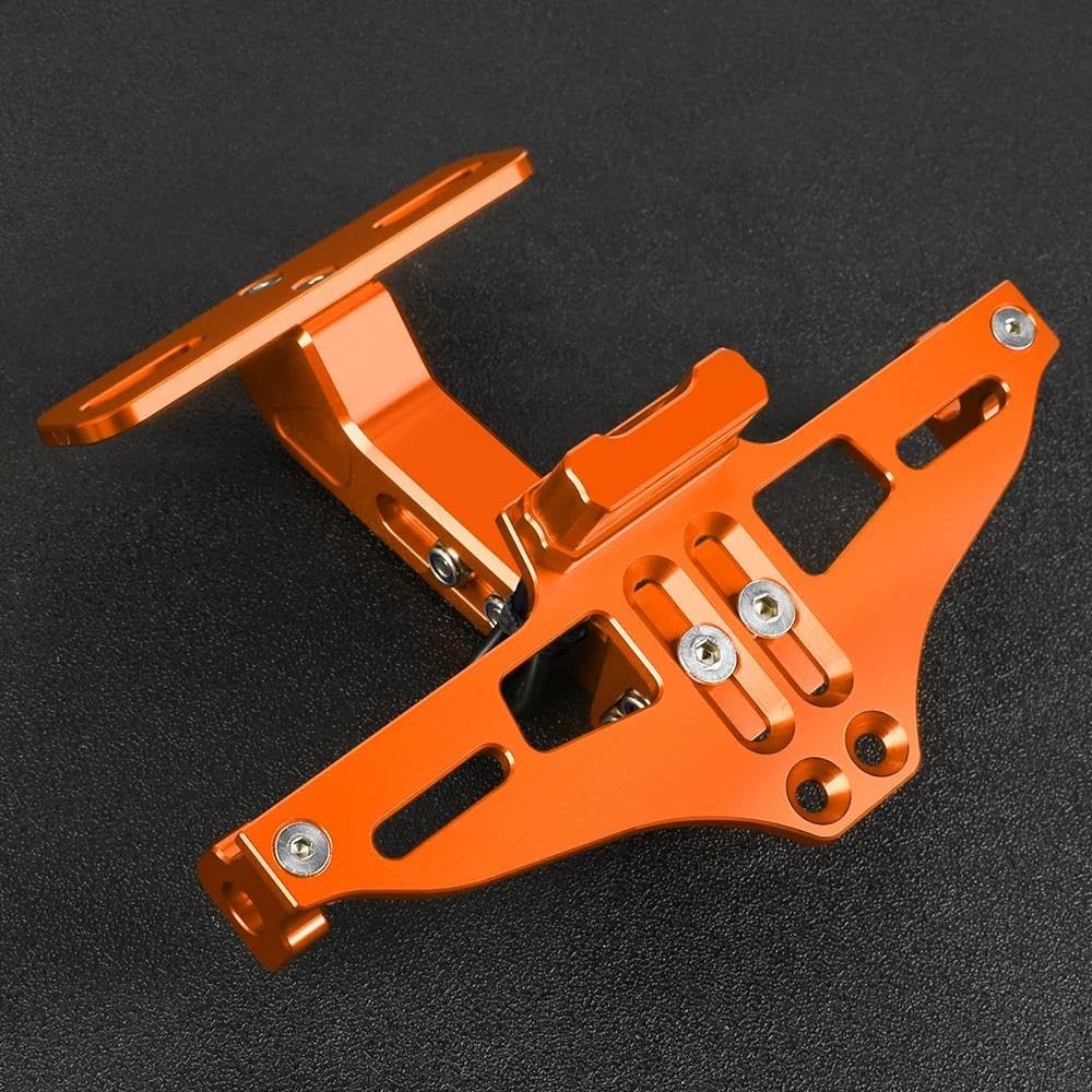 Motorrad Kennzeichenhalter Rahmen Für Bandit GSF1250SA Einstellbare Hinten Schwanz Ordentlich Kennzeichen Halter Halterung Für SUZUKI GSF 600/650/1200/1250 N/S Lizenz Kennzeichen Halter(Orange) von ENSAJRD