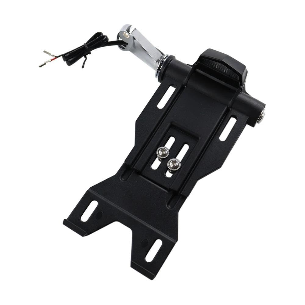 Motorrad Kennzeichenhalter Rahmen Für Street Bob FXDB Motorrad Seite Kennzeichen Halter Halterung Für Sportster XL883 XL 1200 Für Dyna Low Rider FXDLS Lizenz Kennzeichen Halter(Type A Chrome) von ENSAJRD