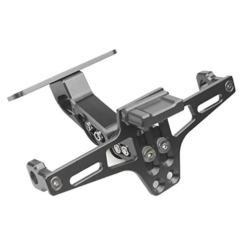 Motorrad Kennzeichenhalter Rahmen Für Tenere 700 Verstellbare Heckablage Nummernschildhalterung Halterung Für Tenere 700 XT700Z CBR250R XJ6 Alle Jahre Lizenz Kennzeichen Halter(Titanium) von ENSAJRD