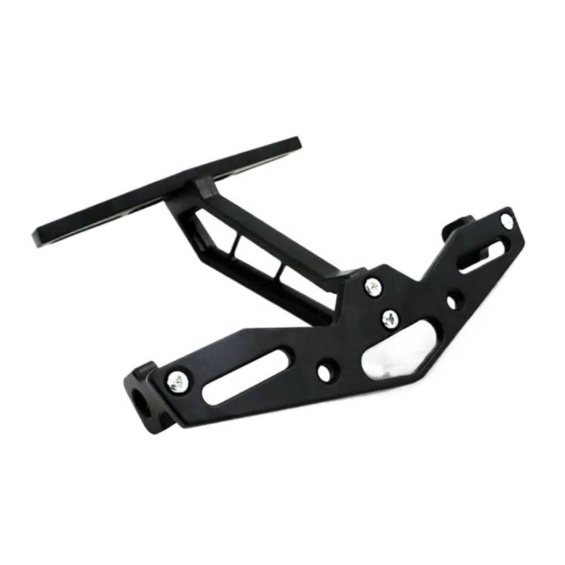 Motorrad Kennzeichenhalter Rahmen Motorrad CNC Nummernschildhalter Rahmenhalter Aluminium Für Ducati 848 696 959 Für Scrambler 800 Für Monster 900 Lizenz Kennzeichen Halter(Zwart) von ENSAJRD