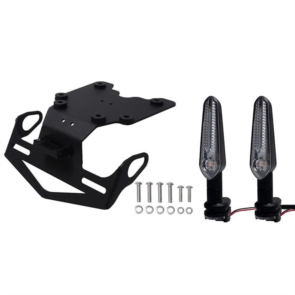 Motorrad Kennzeichenhalter Rahmen Motorrad Hinten Kennzeichen Halter Halterung Schwanz Ordentlich Beseitiger CNC Aluminium Für Tenere 700 2019 2020-2022 Lizenz Kennzeichen Halter(B) von ENSAJRD