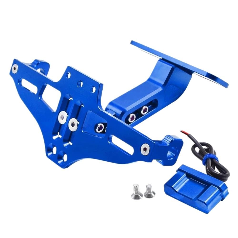 Motorrad Kennzeichenhalter Rahmen Motorrad-Kennzeichenhalter Für Tricity 300 125 155 2018 2019-2023 Nummernschild Rahmen Halterung Blinker Lizenz Kennzeichen Halter(Blue) von ENSAJRD