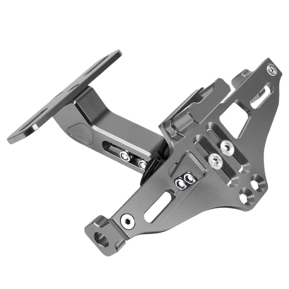 Motorrad Kennzeichenhalter Rahmen Motorrad-Kennzeichenhalter Für Z1000 Z 1000 2003-2023 Heckklappe Kotflügel Beseitiger Lizenz Kennzeichen Halter(Grey) von ENSAJRD