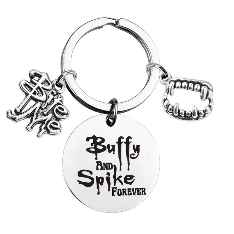 ENSIANTH Vampir-Film-Geschenk, Spike Forever-Geschenk für Fans – Slayer-Filmliebhaber Schlüsselanhänger, silber, Medium von ENSIANTH