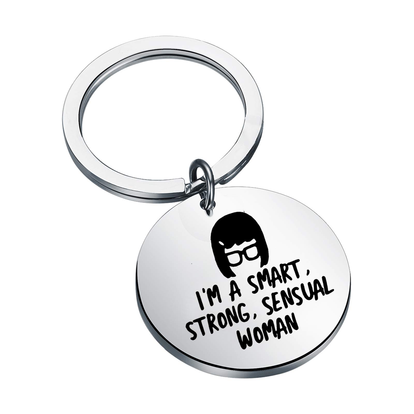 ENSIANTH Schlüsselanhänger von Burgers, inspiriert von Tina Belcher Fans, Geschenk für Freunde, Edelstahl, Small ENSIANTH Schlüsselanhänger von Burgers, inspiriert von Tina Belcher Fans, Geschenk für Freunde, Edelstahl, Small von ENSIANTH