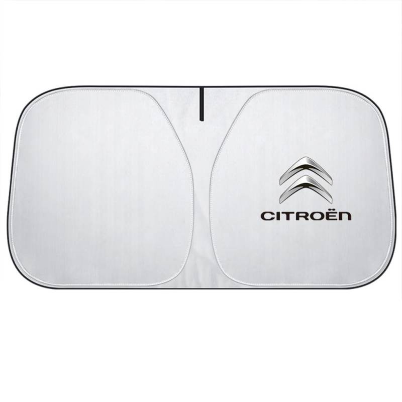 Auto Windschutzscheibe Sonnenschutz füR Citroen DS DS3 DS4 DS5 DS7 DS9 Crossback,Faltbare Front Windschutzscheibe Sonnenschutz,A-Silver von ENSXVTKM