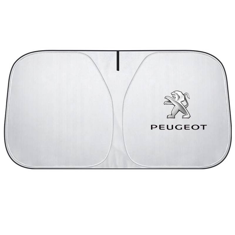 Auto Windschutzscheibe Sonnenschutz füR Peugeot 206 1998-2010,Faltbare Front Windschutzscheibe Sonnenschutz,A-Silver von ENSXVTKM