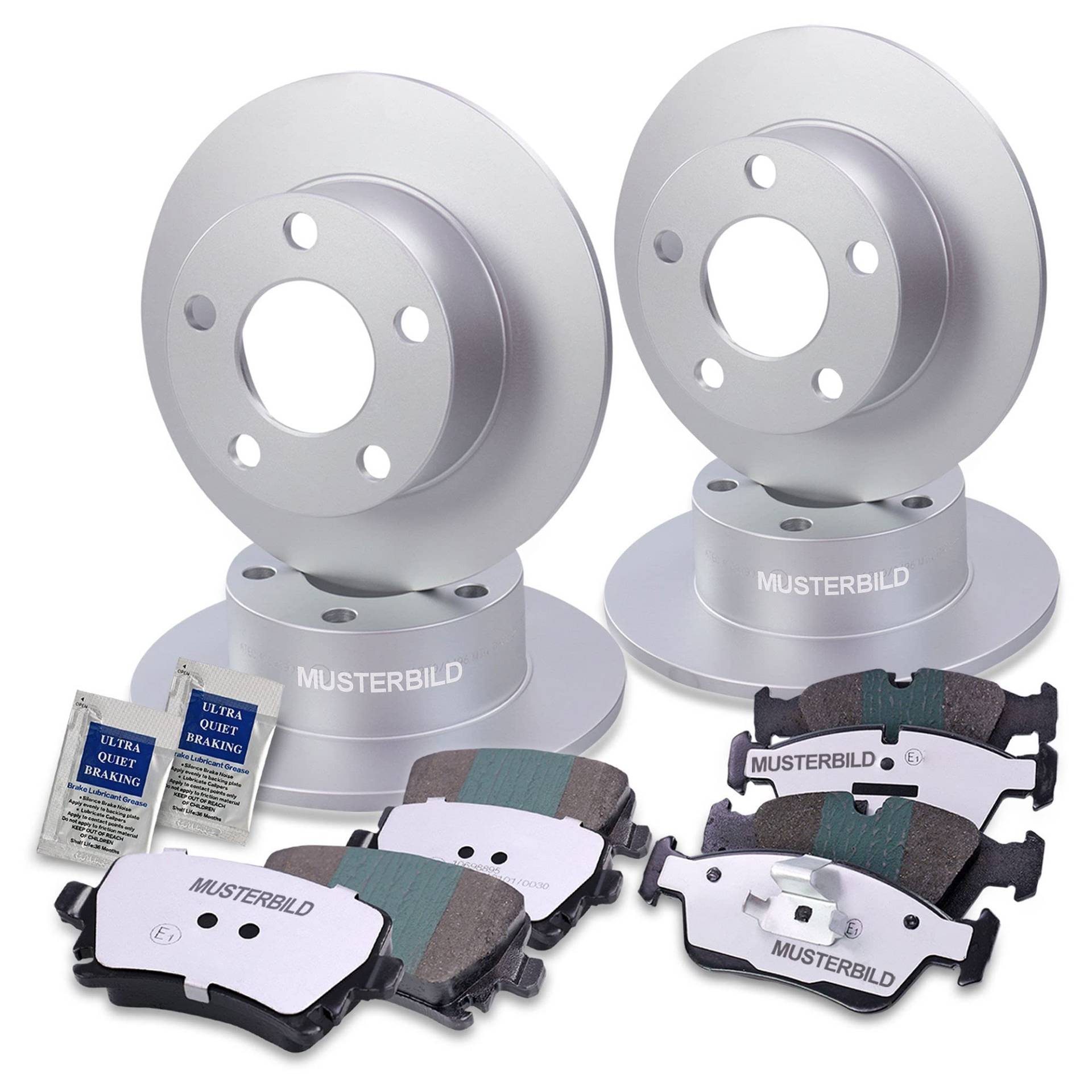 4x Bremsscheiben + Bremsbeläge Bremsklötze vorne + hinten 16 ZOLL 4x Bremsscheiben + Bremsbeläge Bremsklötze vorne + hinten 16 ZOLL von ENVA MADE FOR QUALITY