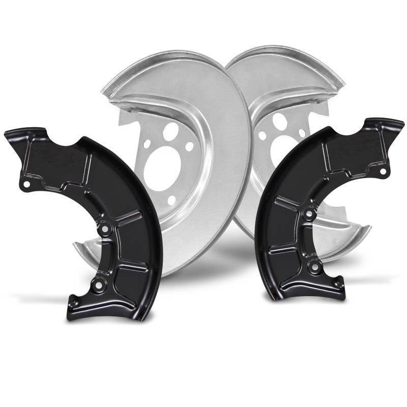 BESTPRICE 4x Ankerblech vorne & hinten Spritzbelch Deckblech für Bremsscheibe Kompatibel mit A udi A3 (8L1), SEAT LEON (1M1), TOLEDO (1M2), SKODA OCTAVIA 1, VW BORA (1J2) (1J6), GOLF 4, NEW BEETLE von ENVA MADE FOR QUALITY