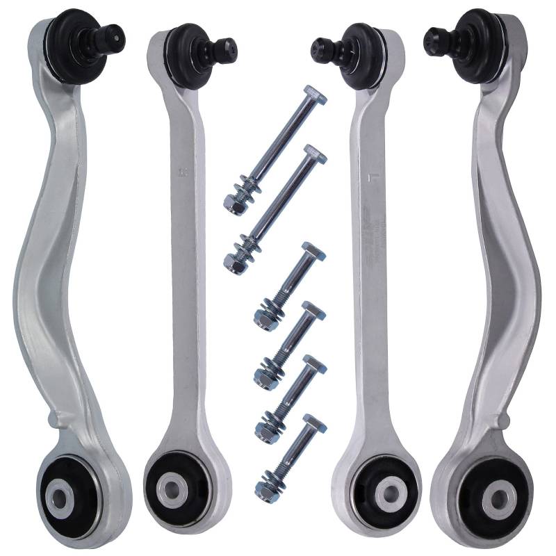 BESTPRICE 1x Querlenker Vorderachse rechts vorne oben, 1x Querlenker Vorderachse links hinten oben, 1x Querlenker Vorderachse rechts hinten oben Kompatibel mit A udi A4 B5 (8D2), A4 B5 Avant (8D5), A4 von PGONA
