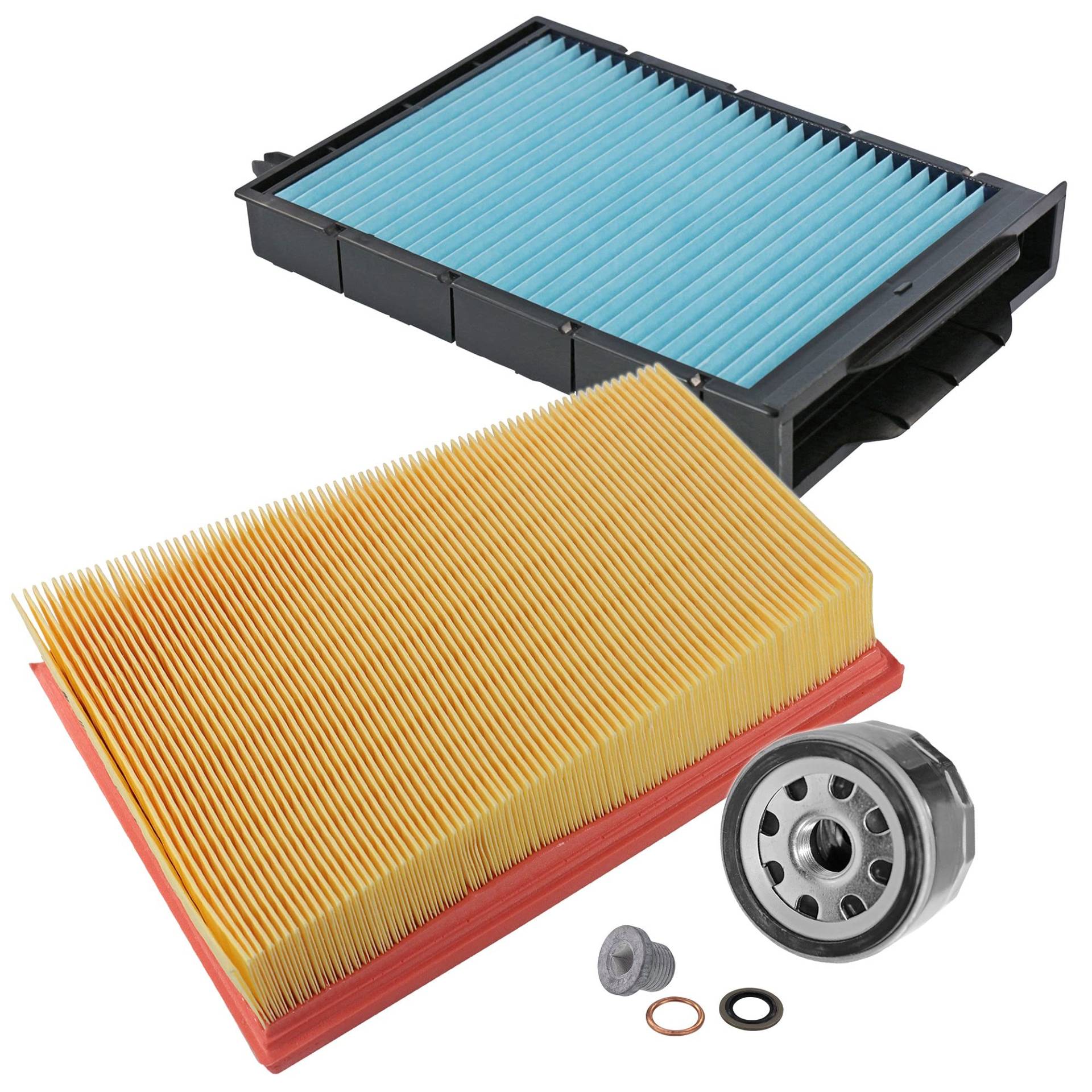 BESTPRICE Inspektionspaket Filterset mit 1x Luftfilter, 1x Innenraumfilter, 1x Ölfilter inkl. Schraube & Dichtring, Kompatibel mit RENAULT MEGANE BESTPRICE Inspektionspaket Filterset mit 1x Luftfilter, 1x Innenraumfilter, 1x Ölfilter inkl. Schraube & Dichtring, Kompatibel mit RENAULT MEGANE von ATEC Germany