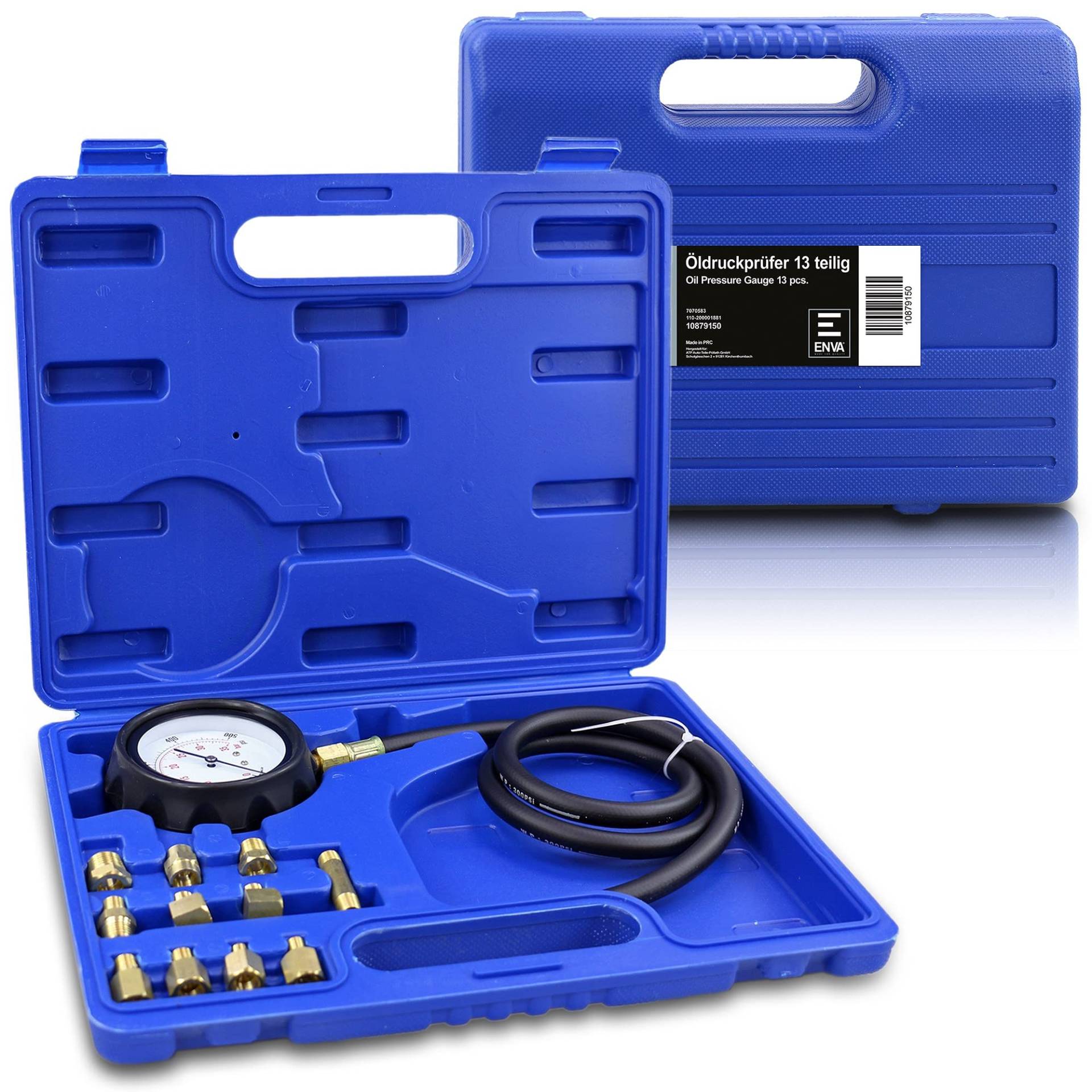 ENVA 13-TLG Kfz Öldruckmessgerät 0-28 bar Öldrucktester für Benzin- & Dieselmotoren Druckprüfgerät ENVA 13-TLG Kfz Öldruckmessgerät 0-28 bar Öldrucktester für Benzin- & Dieselmotoren Druckprüfgerät von ENVA MADE FOR QUALITY
