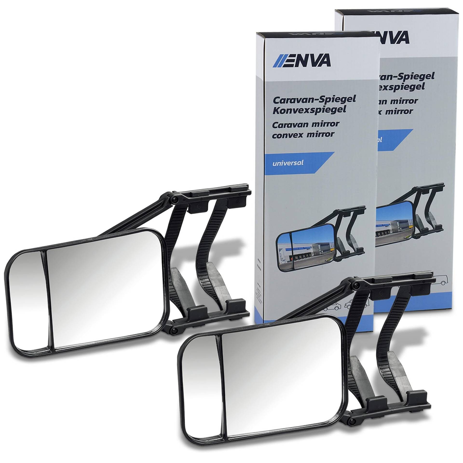 ENVA 2X Caravan Spiegel Universal Konvexspiegel ECE-Zertifiziert Sicherheitsspiegel 22 x 13,5 cm Zusatzspiegel für Wohnwagen & Anhänger Verstellbarer Toter Winkel Spiegel für erweiterte Sicht ENVA 2X Caravan Spiegel Universal Konvexspiegel ECE-Zertifiziert Sicherheitsspiegel 22 x 13,5 cm Zusatzspiegel für Wohnwagen & Anhänger Verstellbarer Toter Winkel Spiegel für erweiterte Sicht von ENVA MADE FOR QUALITY