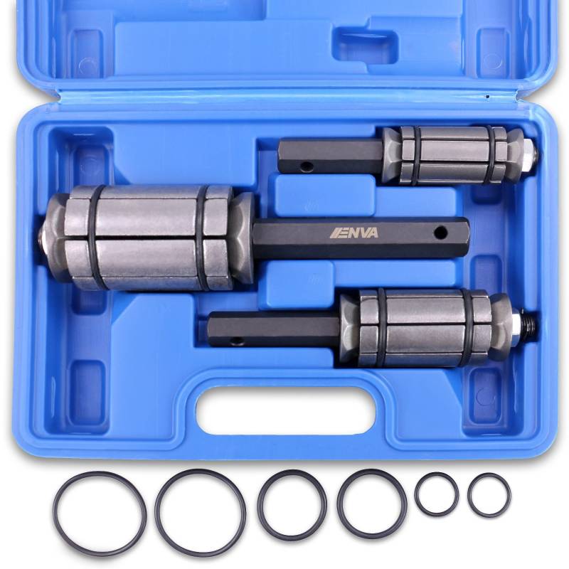 ENVA Auspuffrohr Aufweiterungs Satz 3TLG. Universeller Rohraufweiter + Rohrspreizer 28-89mm für Auspuff + Rohre Auspuffrohrformer Satz inkl. Rohr Expander von ENVA MADE FOR QUALITY