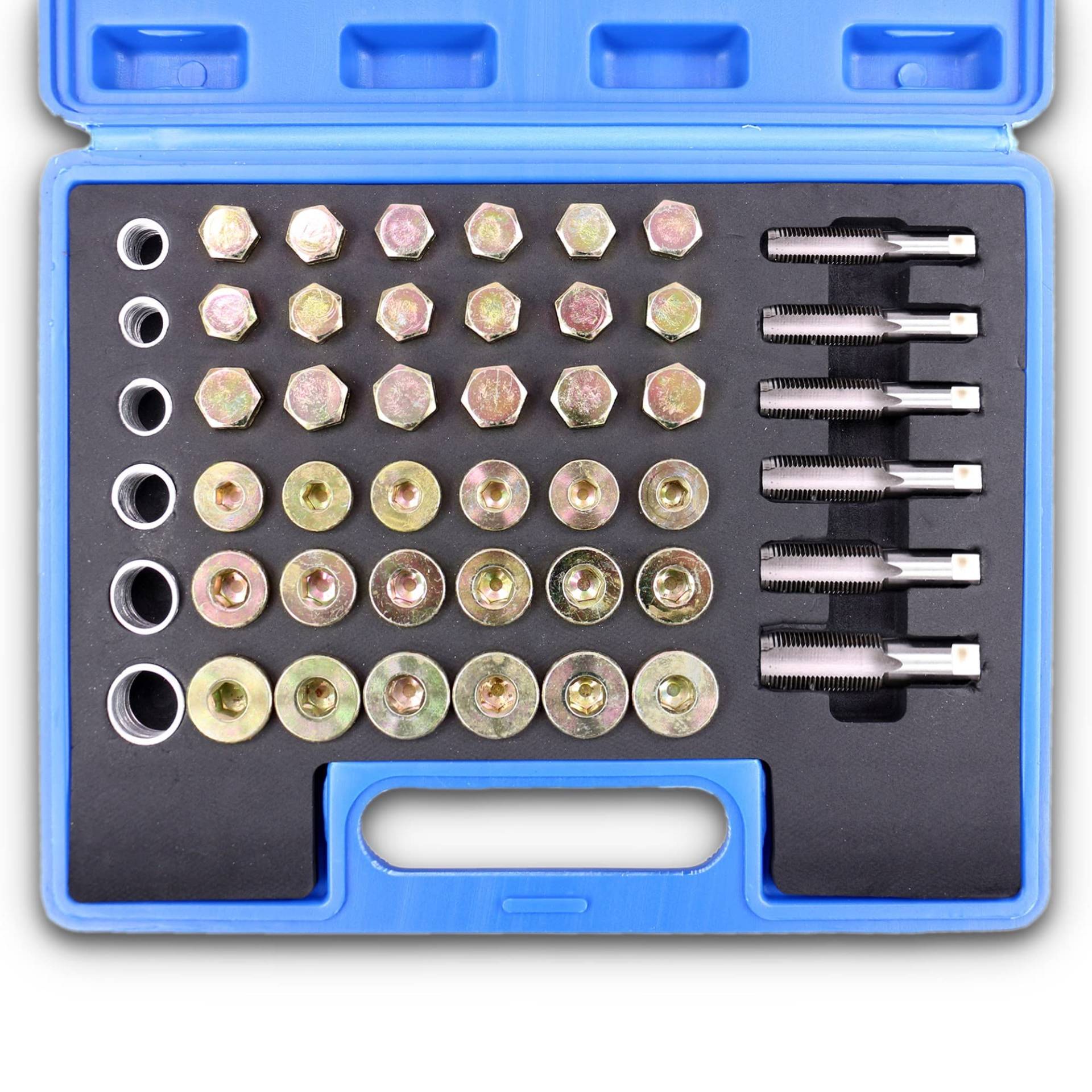 ENVA Reparatursatz für Öl Ablass Gewinde 114-TLG. Ölablassschraube Reparatursatz Ölwanne Gewinde Reparatur Set KFZ Gewindereparaturwerkzeuge für M13-M22 ENVA Reparatursatz für Öl Ablass Gewinde 114-TLG. Ölablassschraube Reparatursatz Ölwanne Gewinde Reparatur Set KFZ Gewindereparaturwerkzeuge für M13-M22 von ENVA MADE FOR QUALITY