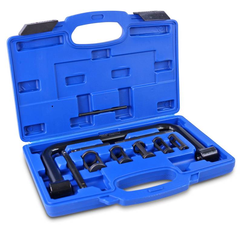 ENVA Universal Ventilfederspanner Satz 16-30 mm Ventilspanner Set inkl. Druckstücke Ventilfeder Spanner Werkzeug für KFZ-Reparaturen Federspanner für schnelle Ventil-Montage Ventilwerkzeug von ENVA MADE FOR QUALITY