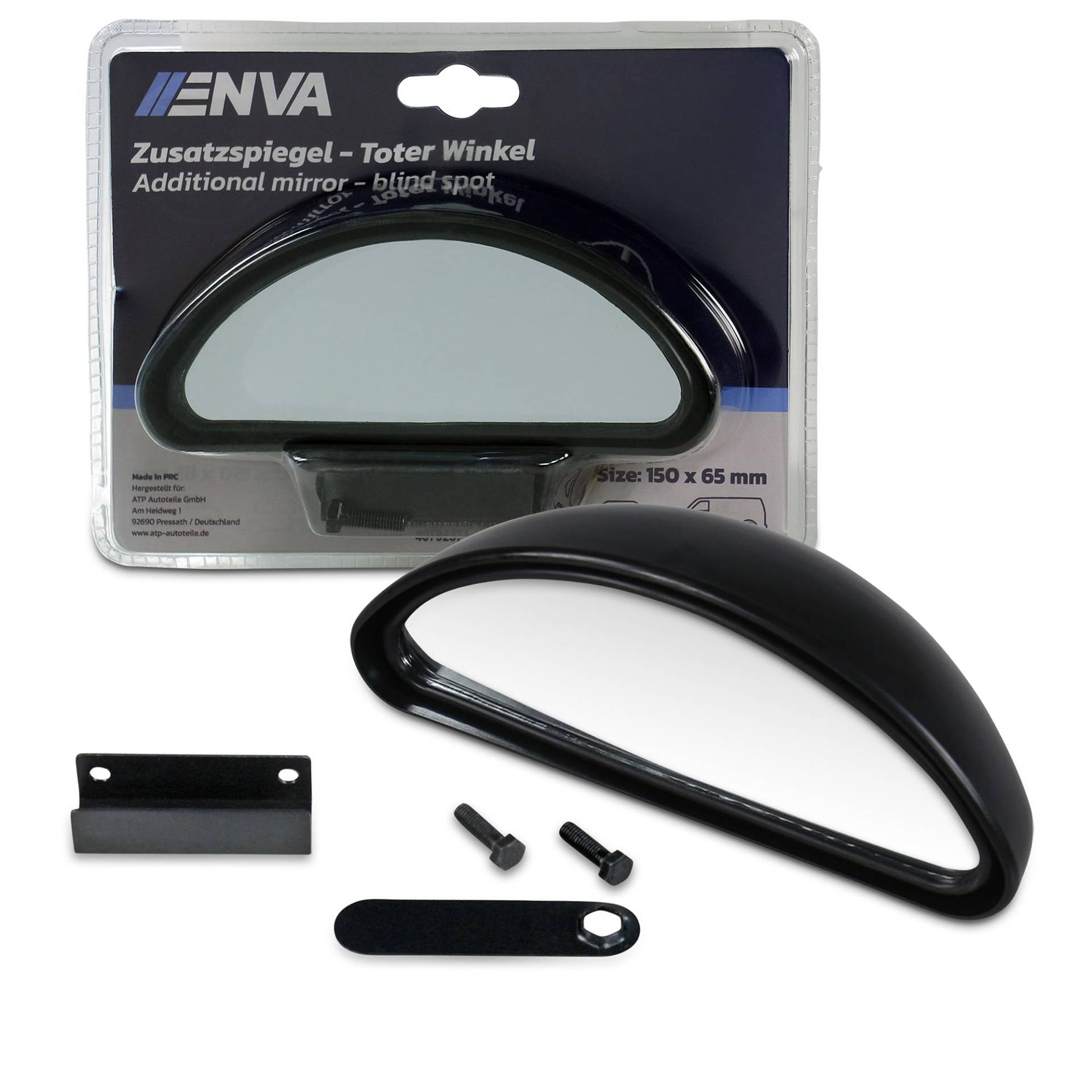 ENVA Universal Zusatzspiegel Toter Winkel Spiegel für Außenspiegel Sicherheitsspiegel aus ABS-Kunststoff Universalspiegel Rückspiegel zur Unfallvermeidung Auto Sichtverbesserung von ENVA MADE FOR QUALITY