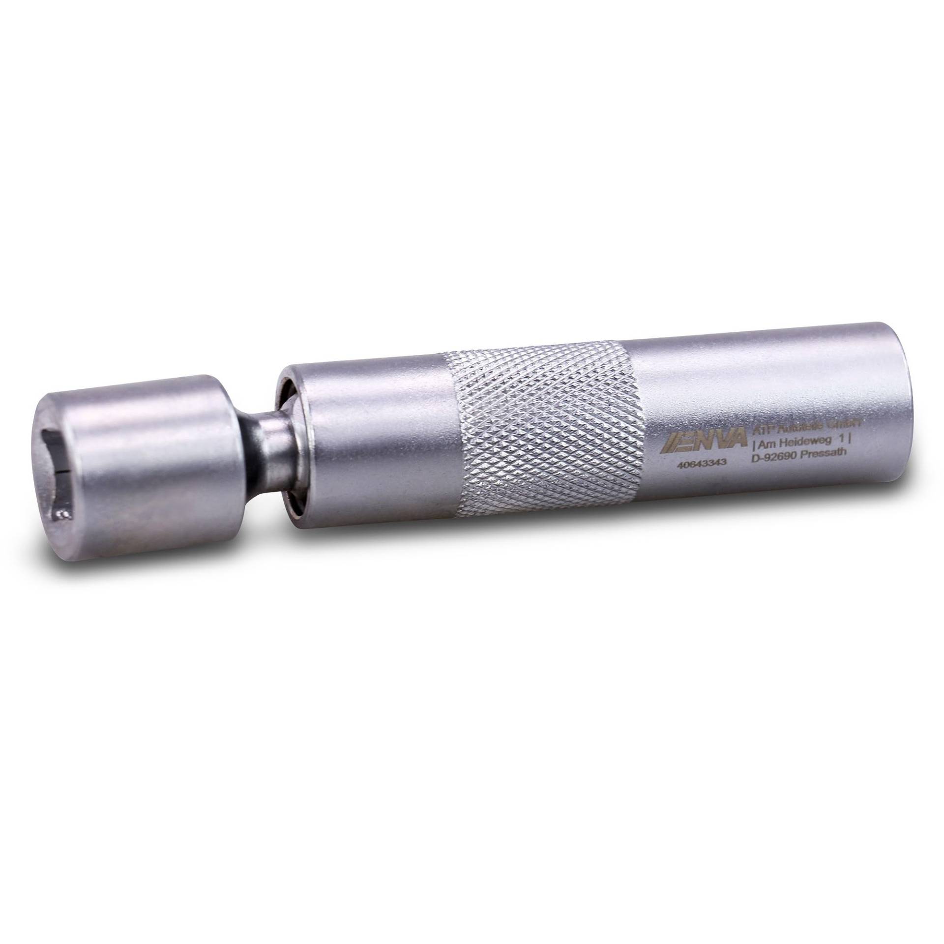 ENVA Zündkerzen Gelenkeinsatz SW 14 mm Zwölfkant inkl. Haltefeder für extralange Zündkerzen aus Chrom Vanadium Stahl ENVA Zündkerzen Gelenkeinsatz SW 14 mm Zwölfkant inkl. Haltefeder für extralange Zündkerzen aus Chrom Vanadium Stahl von ENVA MADE FOR QUALITY