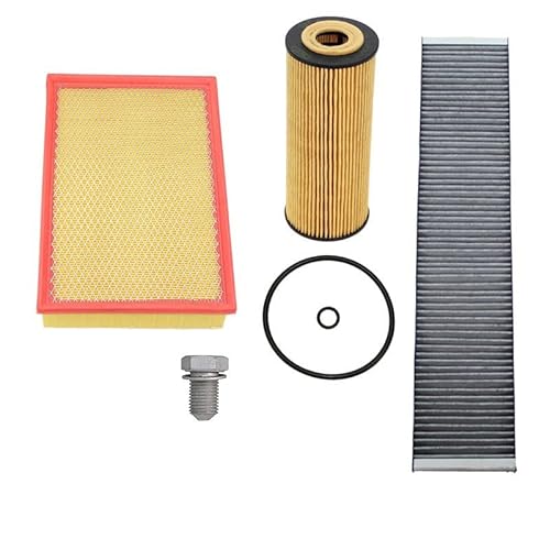 Inspektionspaket 1x Luftfilter 1x Innenraumfilter (Pollenfilter) mit Aktivkohle 1x Ölfilter 1x Ölablass-Schraube 1x Dichtring für Ölablass-Schraube von BESTPRICE