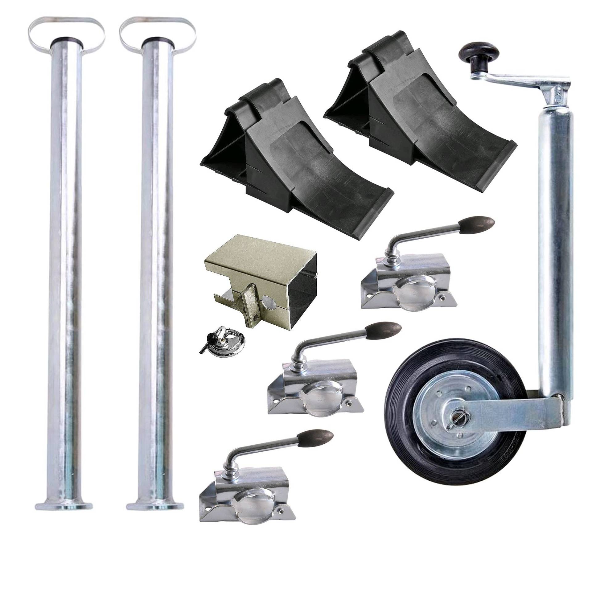 PRO PLUS 12tlg. Anhänger Zubehör Set inkl. Stützrad Abstellstützen Klemmen und vieles mehr PRO PLUS 12tlg. Anhänger Zubehör Set inkl. Stützrad Abstellstützen Klemmen und vieles mehr von ENVA MADE FOR QUALITY