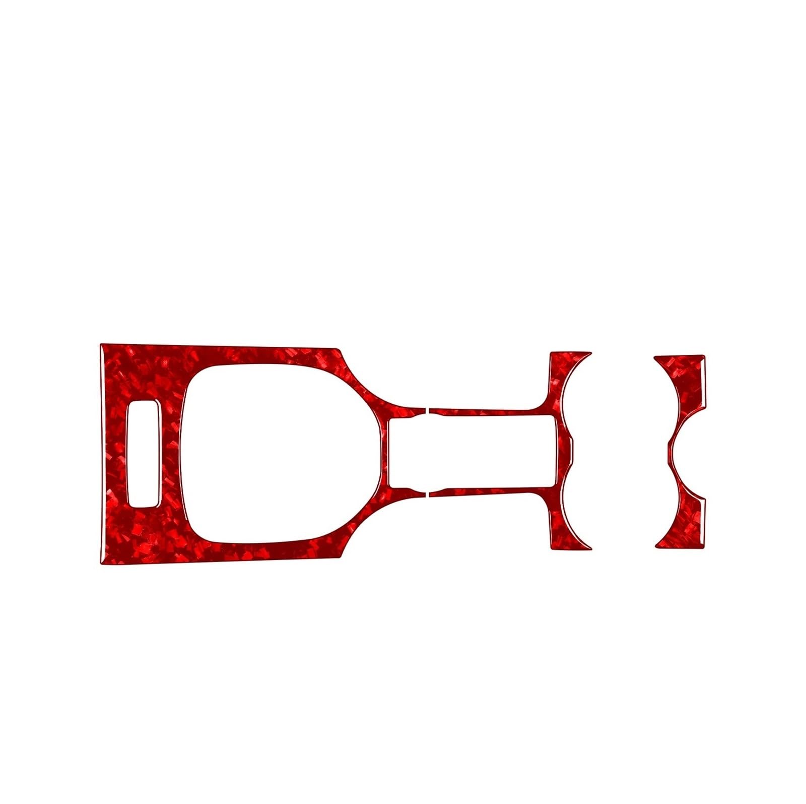 EOTCXJBX Abdeckung der Wasserschale des Schalthebelgetriebes, kompatibel mit Pontiac G8 2008–2009, dekorative Aufkleber for den Innenraum des Autos aus Kohlefaser, Zubehör(4 Forged Red) von EOTCXJBX