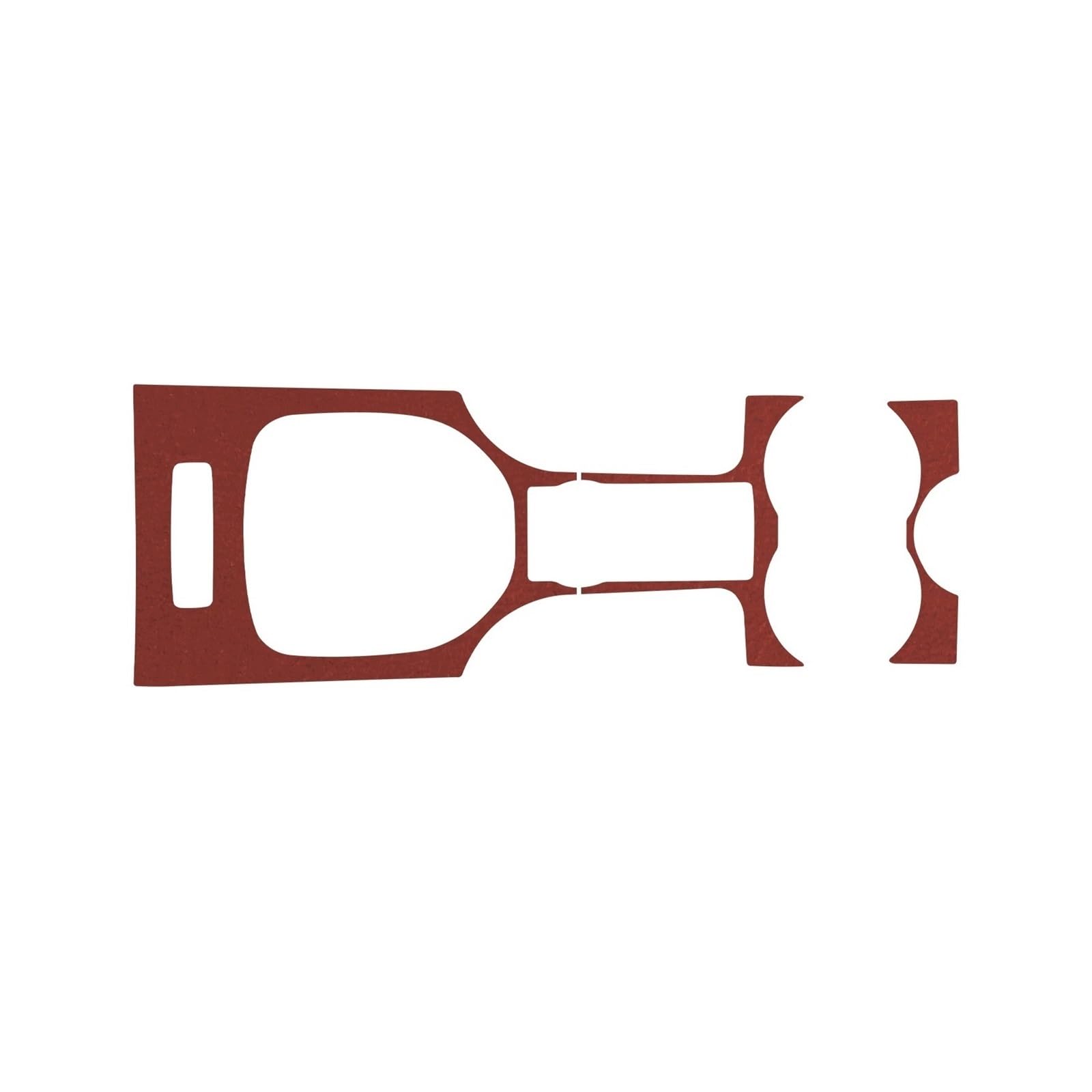 EOTCXJBX Abdeckung der Wasserschale des Schalthebelgetriebes, kompatibel mit Pontiac G8 2008–2009, dekorative Aufkleber for den Innenraum des Autos aus Kohlefaser, Zubehör(4 Leather Red) von EOTCXJBX
