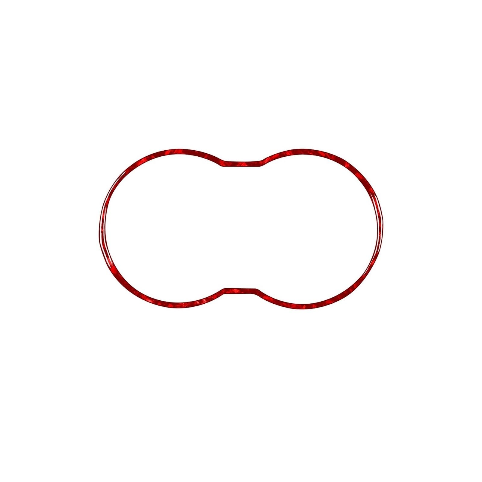 EOTCXJBX Abdeckung der Wasserschale des Schalthebelgetriebes, kompatibel mit Pontiac G8 2008–2009, dekorative Aufkleber for den Innenraum des Autos aus Kohlefaser, Zubehör(6 Forged Red) von EOTCXJBX