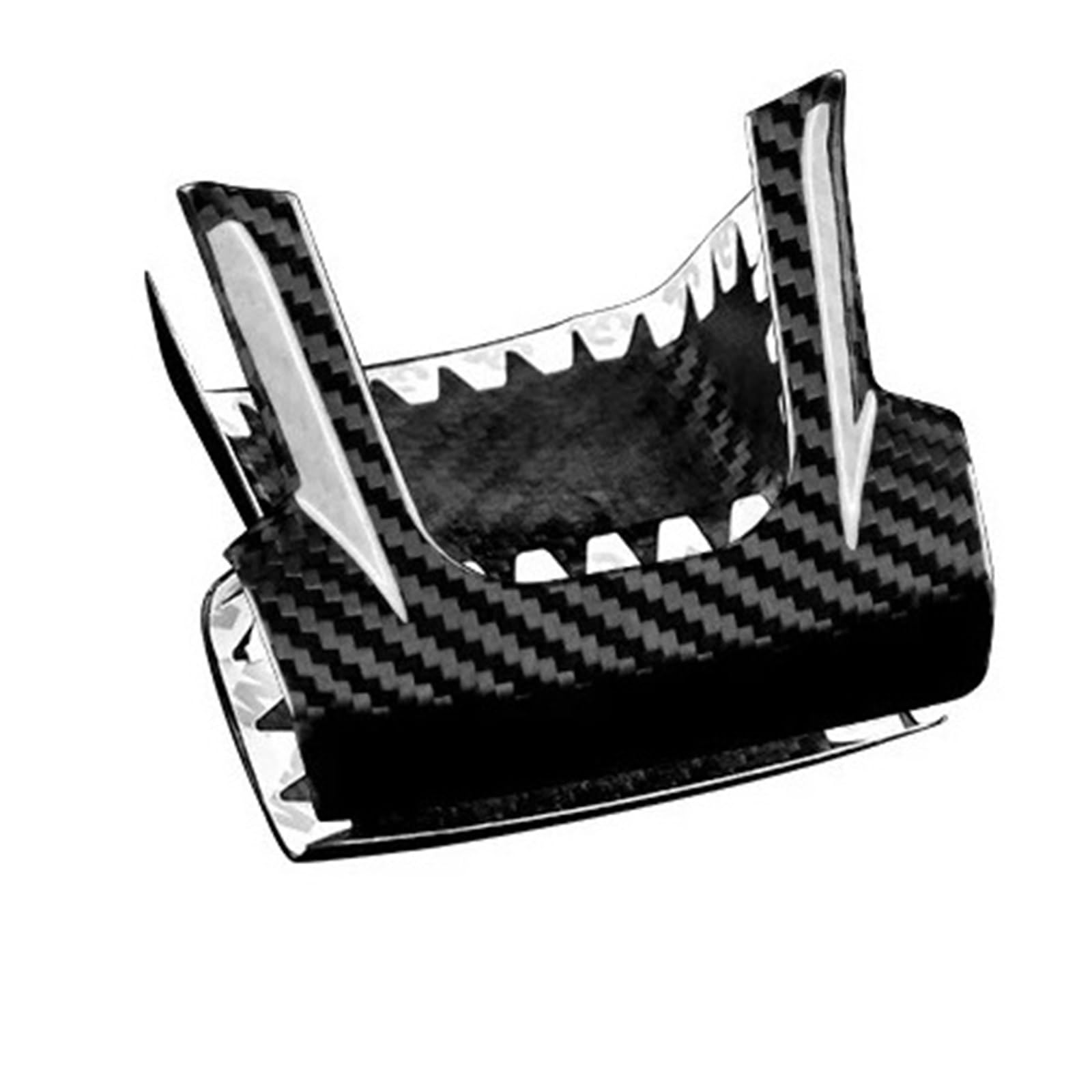 EOTCXJBX Aufkleber aus echter Hartkohlefaser, kompatibel mit Abarth 595, FIAT 500 2020, 2021, 2022, 2023, Auto-Tricolor-Carbon-Verkleidung, Innenausstattung(Bottom Frame Black) von EOTCXJBX