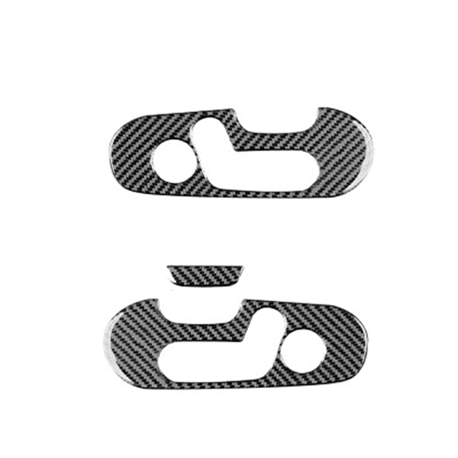 EOTCXJBX Aufkleber for die Abdeckung der Sitzverstellung, kompatibel mit Mini Cooper Countryman F60 2017–2023, Carbonfaser, Auto-Styling, Innenausstattung(Carbon Fiber Look RHD) von EOTCXJBX