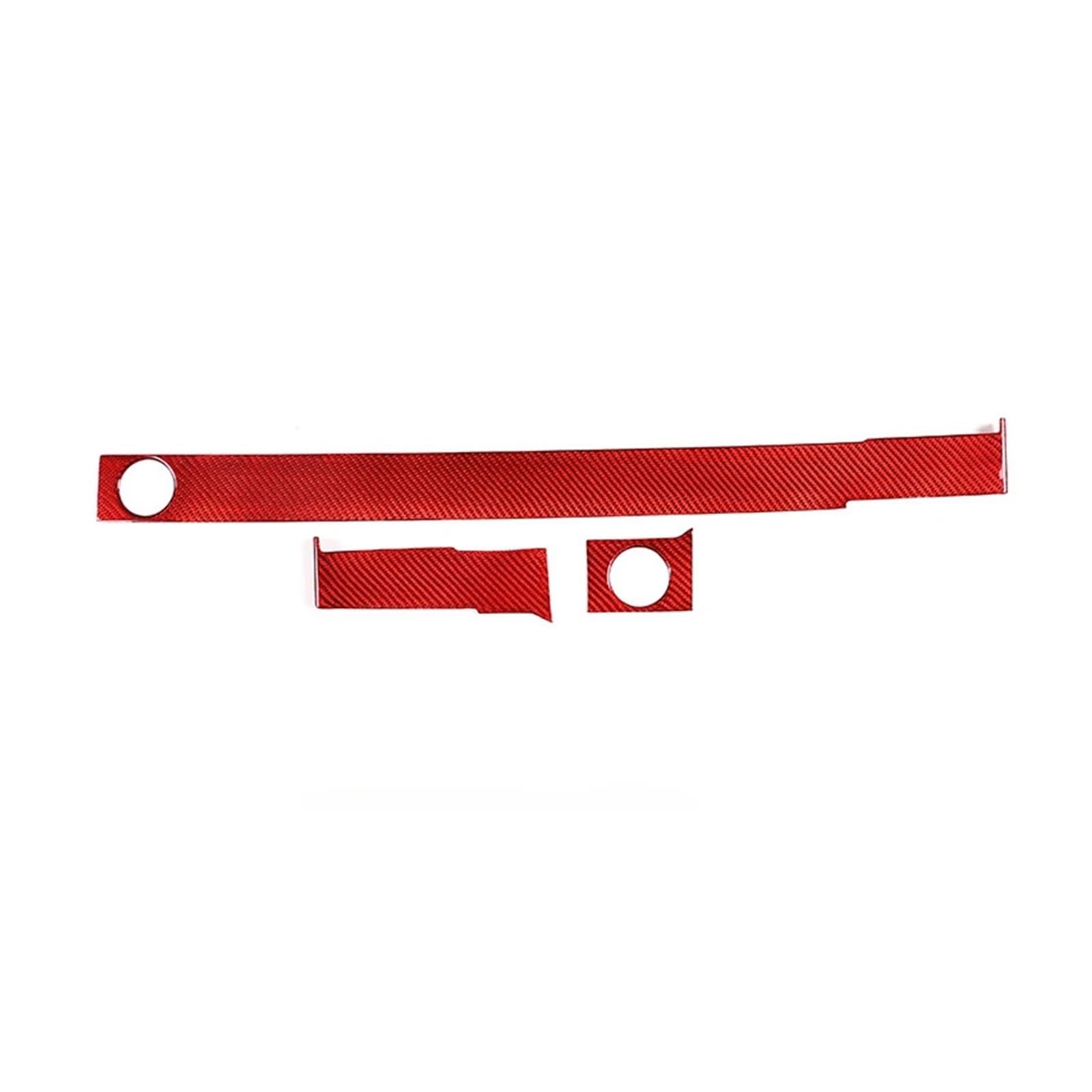 EOTCXJBX Aufkleber for die Beifahrerverkleidung der zentralen Steuerung, kompatibel mit Land Rover Range Rover Sport RR Sport 2014–2022, Carbonfaser, Auto-Styling, Innenausstattung(Red RHD) von EOTCXJBX
