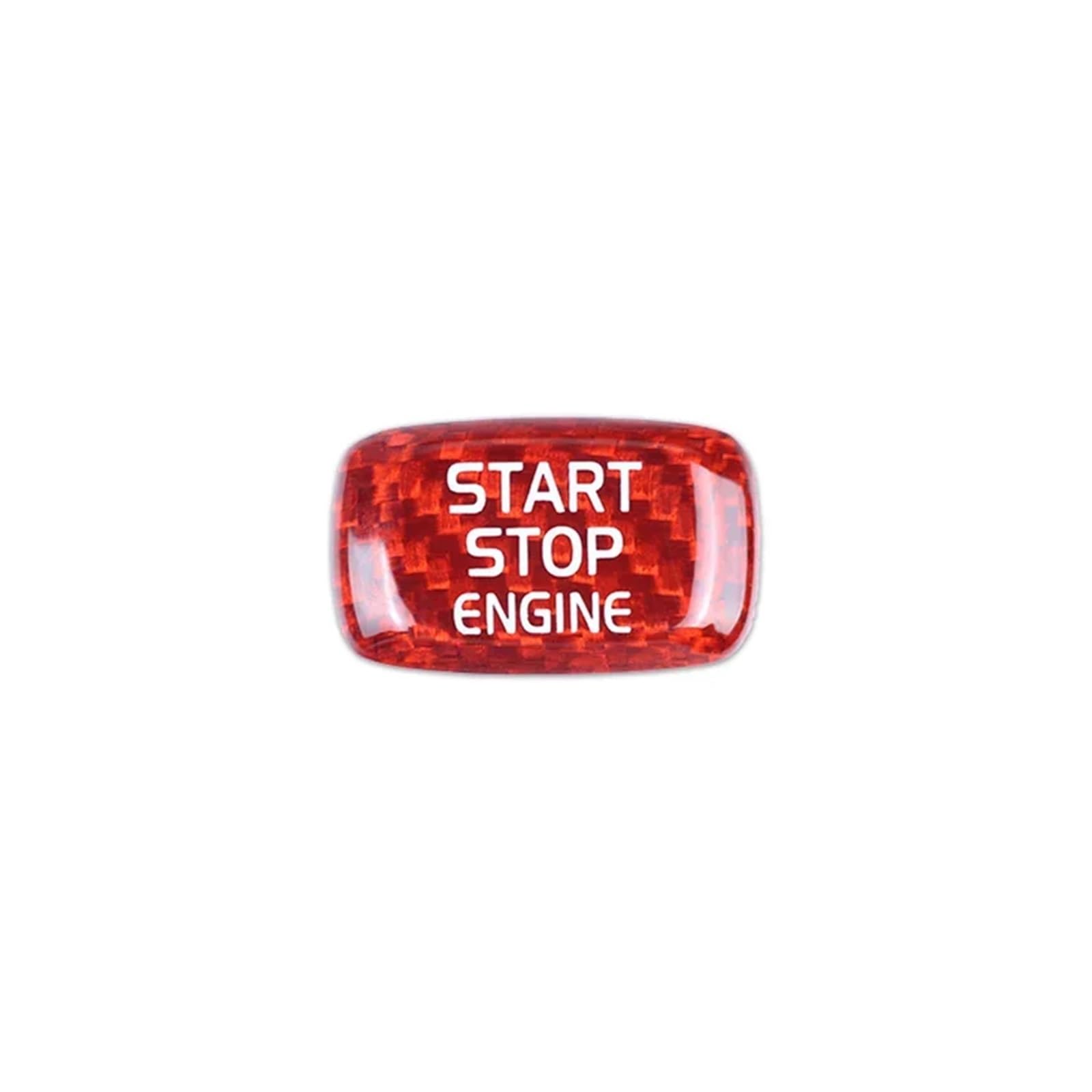 EOTCXJBX Aufkleber for die Motor-Start-Stopp-Tastenabdeckung, kompatibel mit Volvo V60, Aufkleber aus echter Kohlefaser, 2010–2018, Autozubehör, dekorativ im Inneren(Red2) von EOTCXJBX