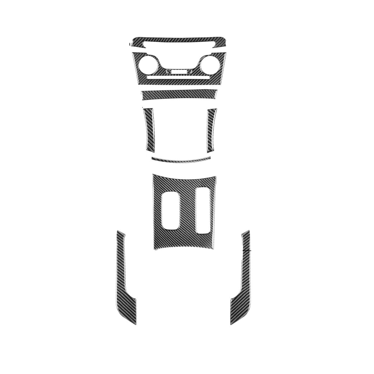 EOTCXJBX Aufkleber for die zentrale Schalthebelsteuerung, kompatibel mit Dodge Charger 2011 2012 2013 2014, Carbonfaser, Auto-Styling, Innenausstattung(Set B) von EOTCXJBX