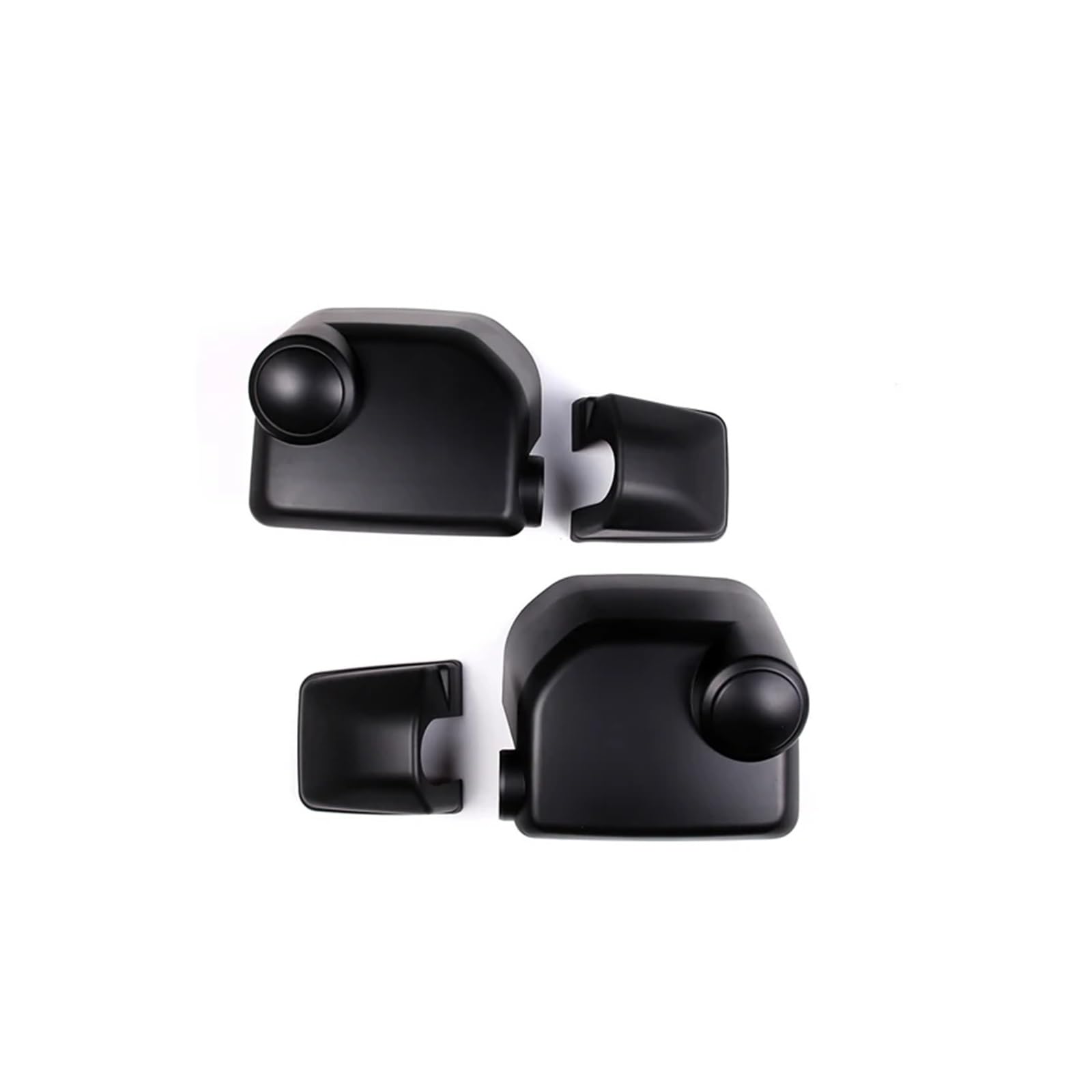 EOTCXJBX Auto Außenspiegel Abdeckung Dekorative Aufkleber Kompatibel for Toyota FJ Cruiser 2007-2021 ABS Carbon Fiber Auto Zubehör(Black) von EOTCXJBX
