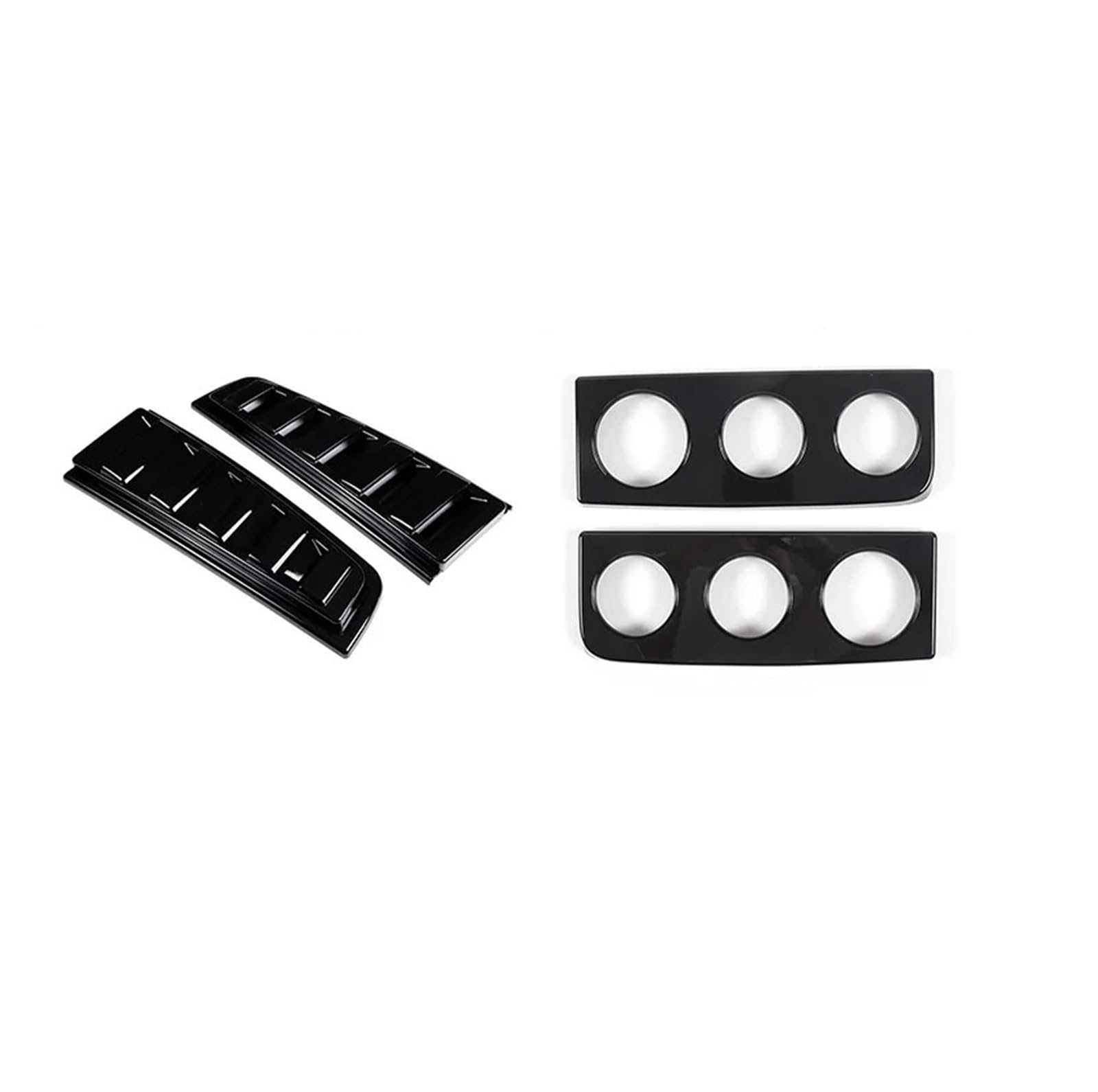 EOTCXJBX Auto Heckstoßstange Rücklichtabdeckung Zierleiste Kompatibel for Hummer H2 2003-2009 Rückleuchtenschutzrahmen ABS Silber/Schwarz Autozubehör(Style A Black) von EOTCXJBX