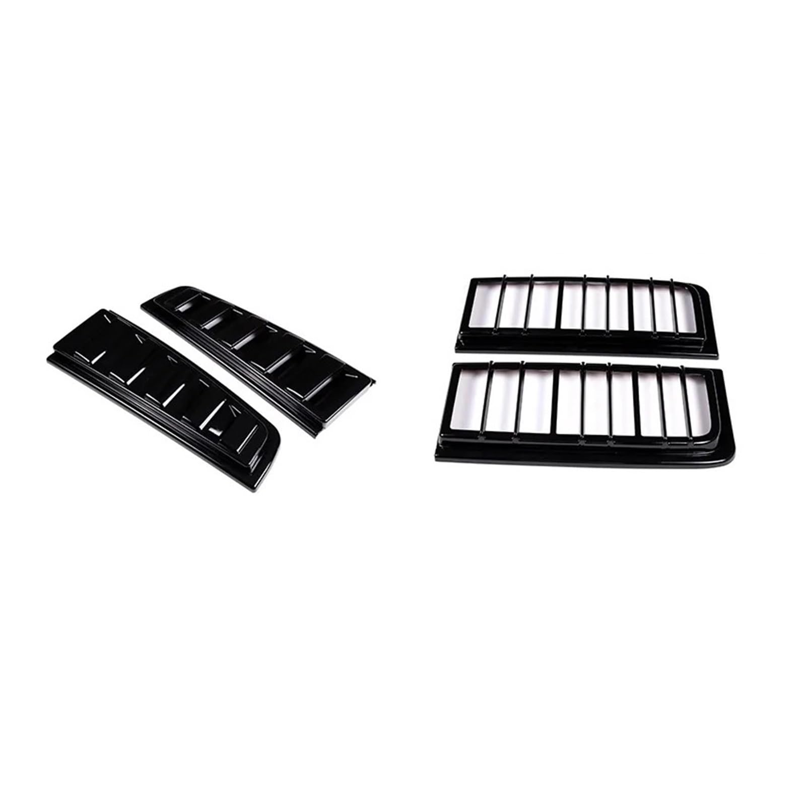 EOTCXJBX Auto Heckstoßstange Rücklichtabdeckung Zierleiste Kompatibel for Hummer H2 2003-2009 Rückleuchtenschutzrahmen ABS Silber/Schwarz Autozubehör(Style B Black) von EOTCXJBX