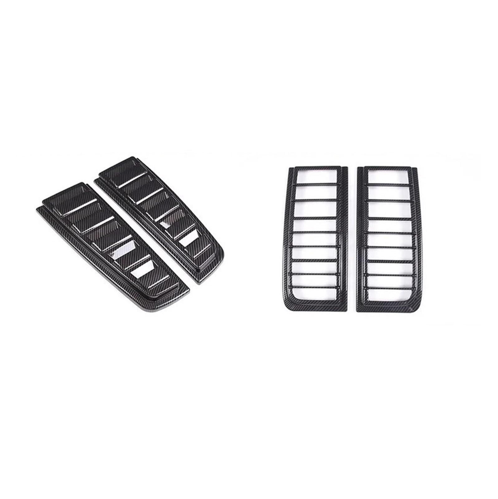 EOTCXJBX Auto Heckstoßstange Rücklichtabdeckung Zierleiste Kompatibel for Hummer H2 2003-2009 Rückleuchtenschutzrahmen ABS Silber/Schwarz Autozubehör(Style B Carbon Fiber) von EOTCXJBX