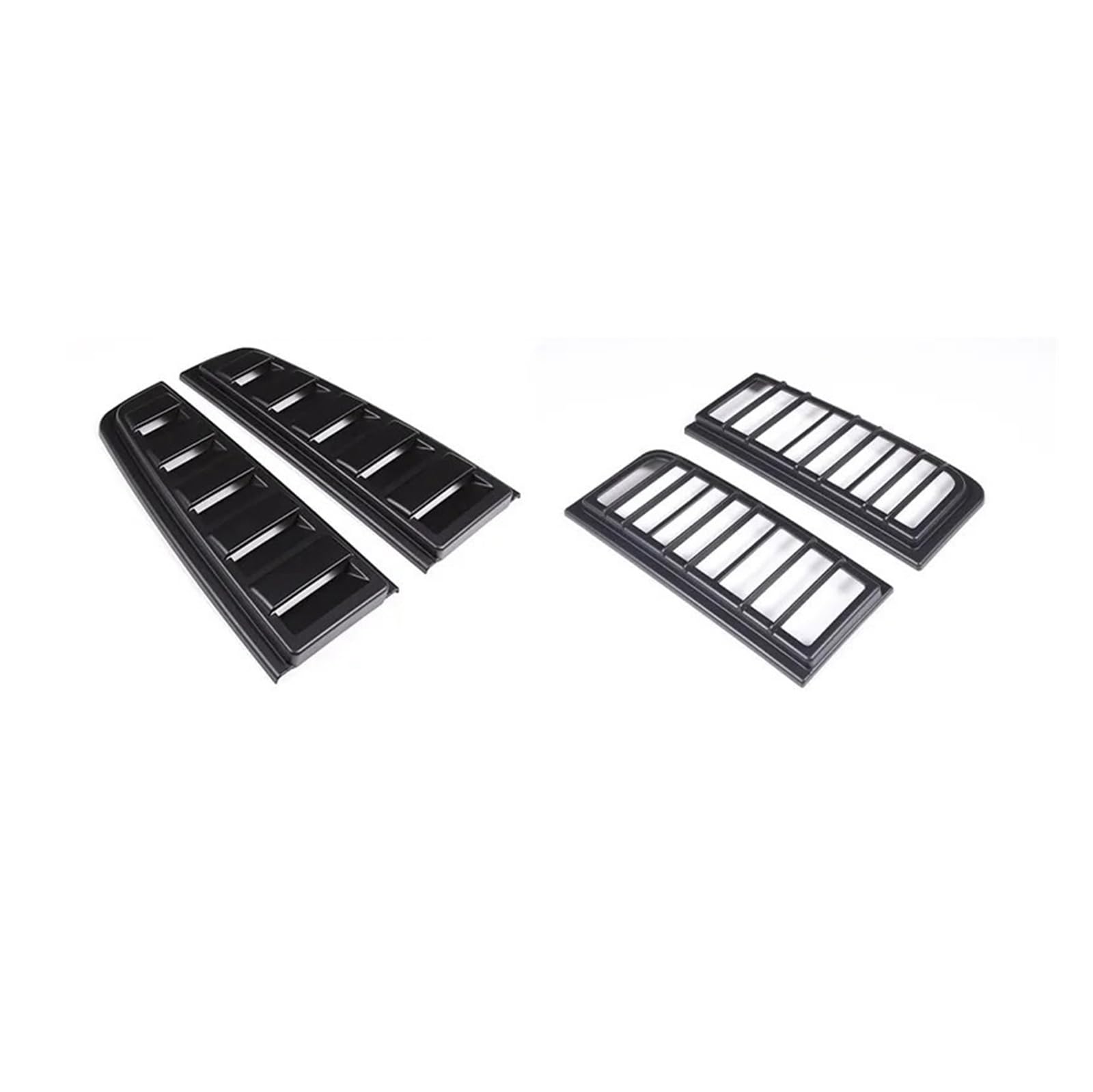 EOTCXJBX Auto Heckstoßstange Rücklichtabdeckung Zierleiste Kompatibel for Hummer H2 2003-2009 Rückleuchtenschutzrahmen ABS Silber/Schwarz Autozubehör(Style B Matte Black) von EOTCXJBX