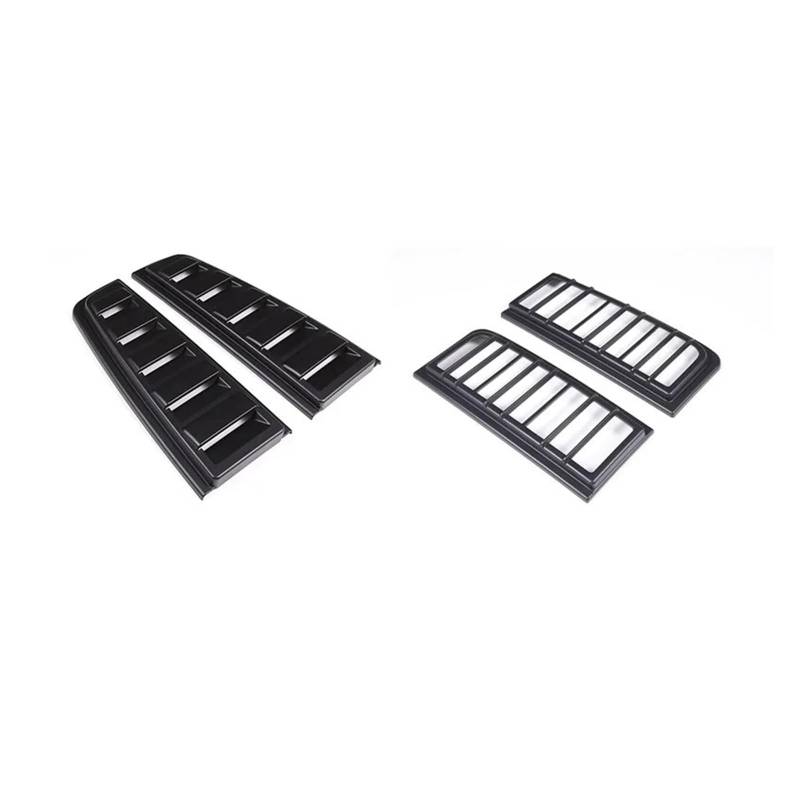 EOTCXJBX Auto Heckstoßstange Rücklichtabdeckung Zierleiste Kompatibel for Hummer H2 2003-2009 Rückleuchtenschutzrahmen ABS Silber/Schwarz Autozubehör(Style B Matte Black) von EOTCXJBX