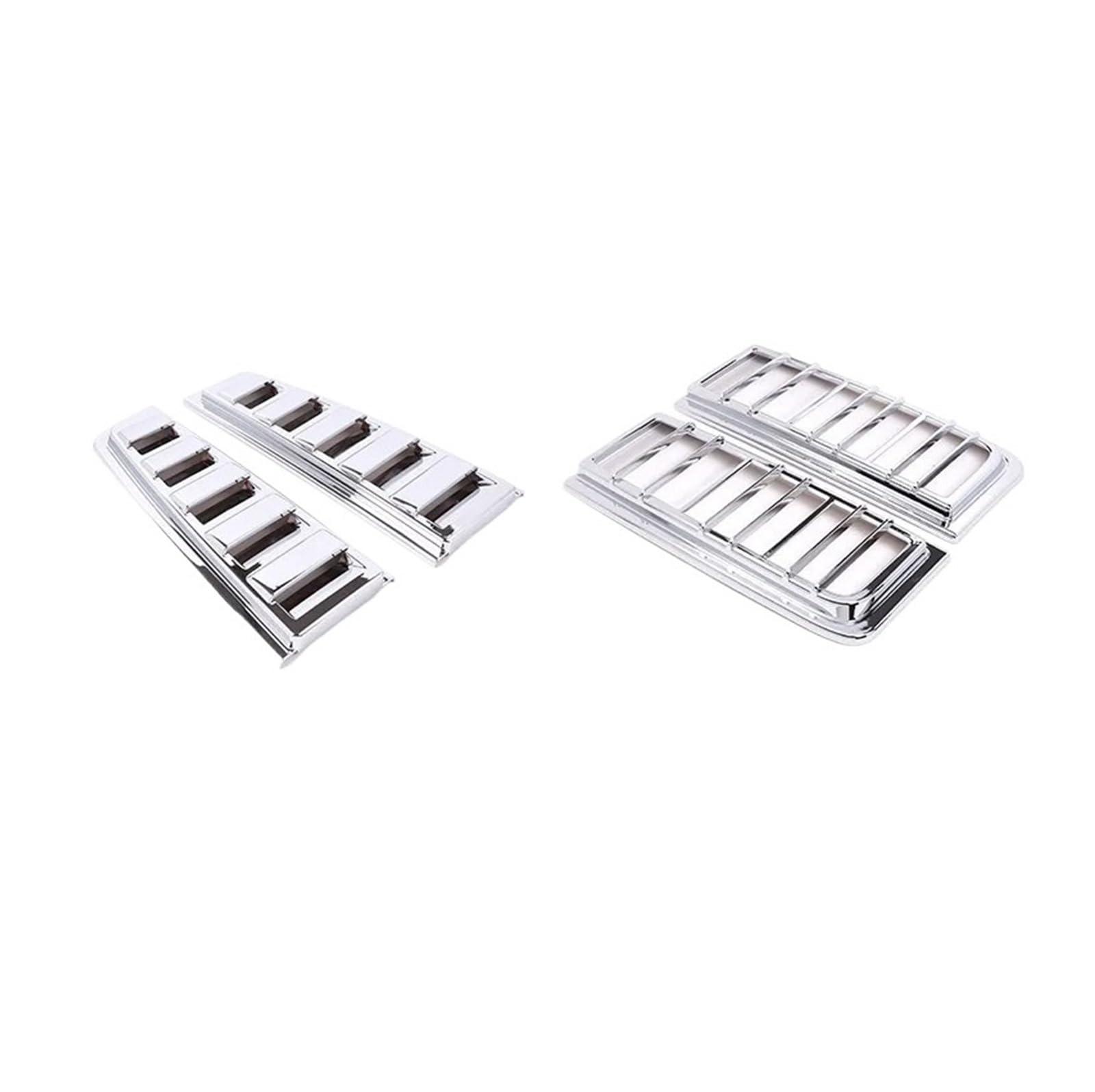 EOTCXJBX Auto Heckstoßstange Rücklichtabdeckung Zierleiste Kompatibel for Hummer H2 2003-2009 Rückleuchtenschutzrahmen ABS Silber/Schwarz Autozubehör(Style B Silver) von EOTCXJBX