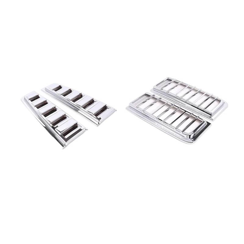 EOTCXJBX Auto Heckstoßstange Rücklichtabdeckung Zierleiste Kompatibel for Hummer H2 2003-2009 Rückleuchtenschutzrahmen ABS Silber/Schwarz Autozubehör(Style B Silver) von EOTCXJBX