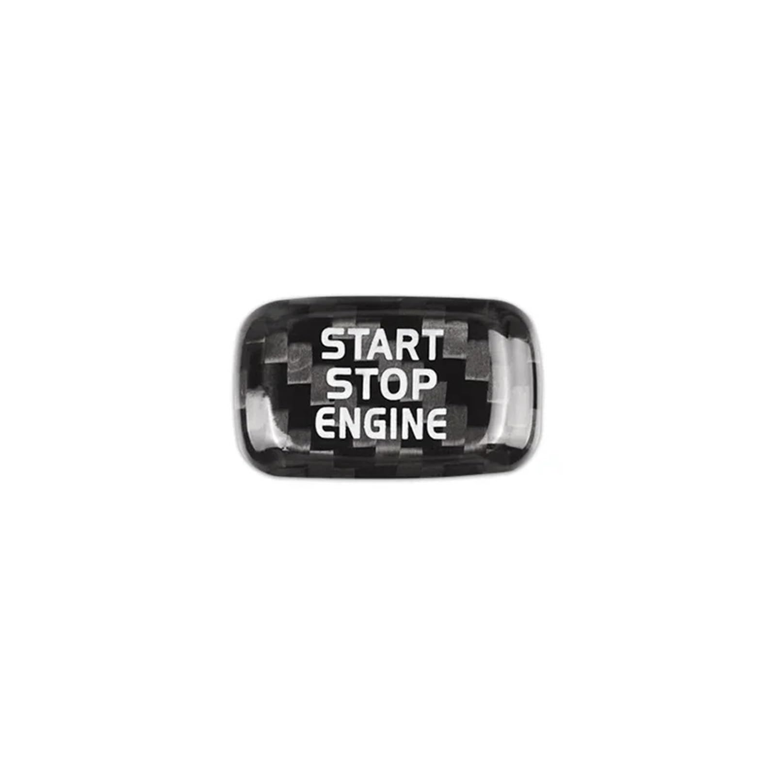 EOTCXJBX Auto-Motor-Start-Stopp-Knopf-Abdeckungsaufkleber, kompatibel mit Volvo V40, Aufkleber aus echter Kohlefaser, 2013–2019, Autozubehör, dekorativ im Inneren(Black1) von EOTCXJBX
