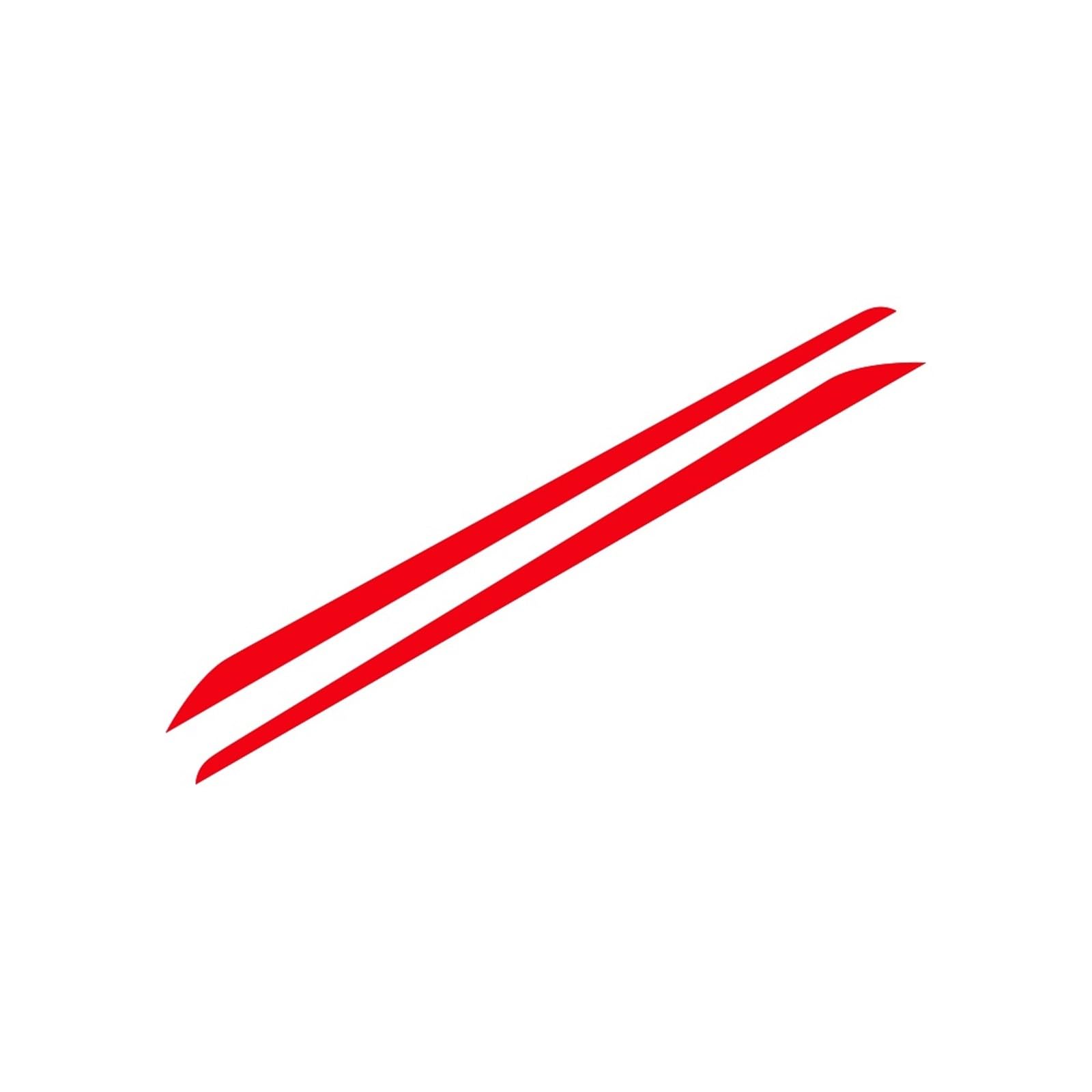 EOTCXJBX Autotür-Seitenstreifen-Aufkleber, kompatibel mit KIA Stinger GT, 2 Stück, DIY-Dekoration, Autozubehör, Vinyl-Film, Wrap-Aufkleber(Glossy Red) von EOTCXJBX