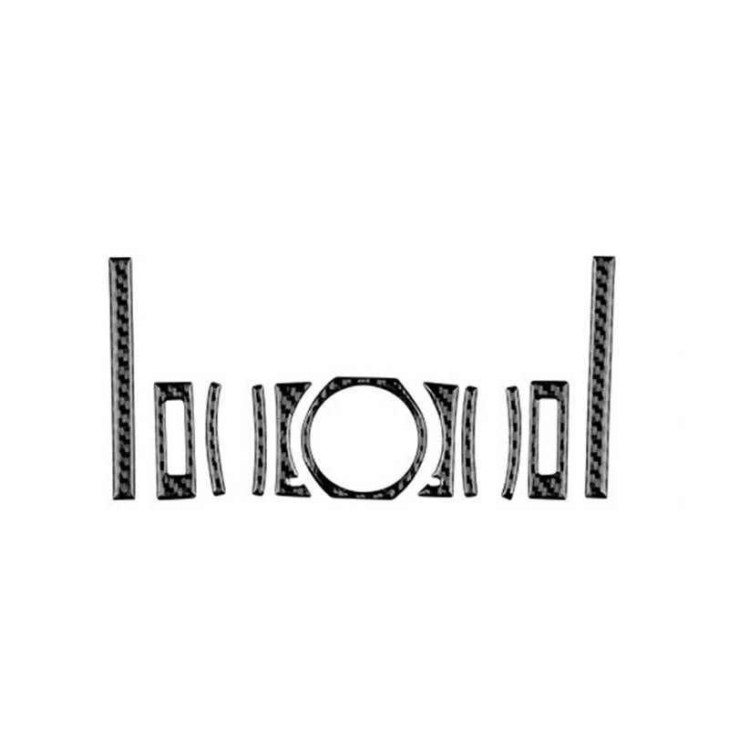 EOTCXJBX Car Center Air Outlets Vent Aufkleber Kompatibel for Lexus RC300 RC350 RC200T 2015-2022 Echte weiche Kohlefaser Auto-Innenaufkleber Zubehör(Black) von EOTCXJBX