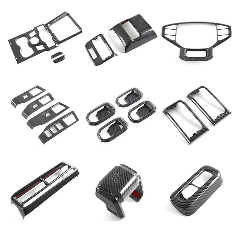 EOTCXJBX Center Interior Aufkleber Set Kompatibel for Jetour T1 Carbon Fiber Car Styling Innen Zubehör(Full Set) von EOTCXJBX