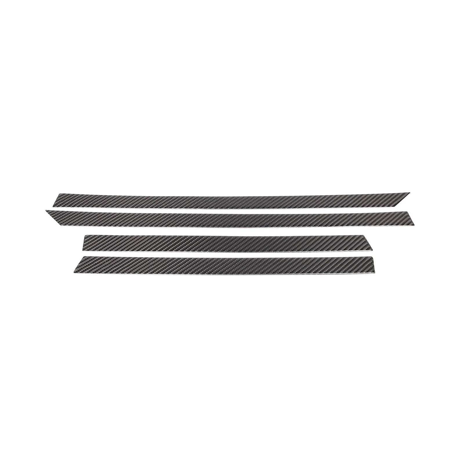 EOTCXJBX Dekorative Streifenaufkleber for Autotürarmlehnen, kompatibel mit Seat Leon MK2 2008–2012, weiche Kohlefaser, Auto-Styling, Innenausstattung(Black) von EOTCXJBX