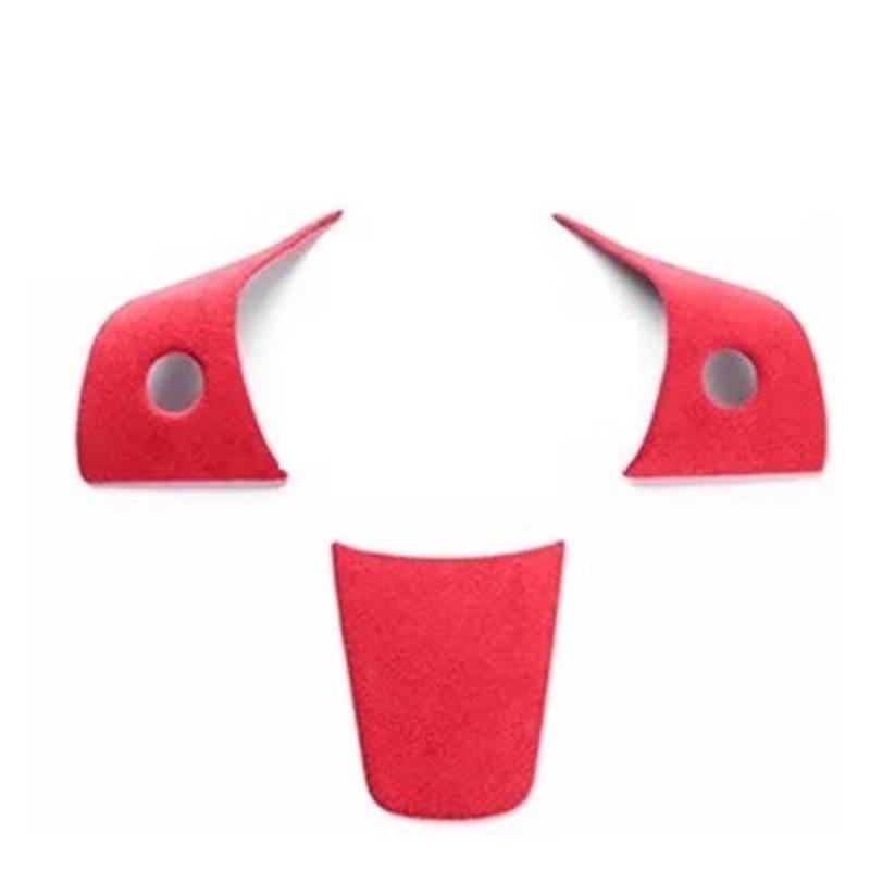 EOTCXJBX Dekorative Zierrahmenabdeckung for die Lenkradtastenleiste, kompatibel mit Tesla Model 3, kompatibel mit Model Y, Zubehör for Autoinnenaufkleber(R-4pcs Model 3 Y) von EOTCXJBX
